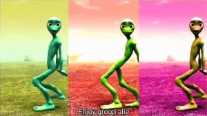 yesil uzayli dance/yeni sarkisiyla/ alien dance with song/ green alien