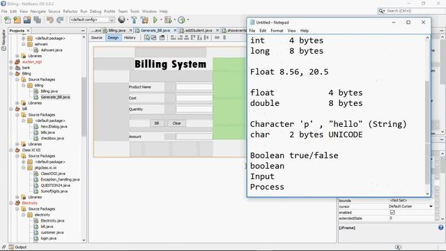 Introduction to Netbeans 2 (Java Data types and Variables)
