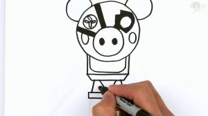 How to Draw Robby | Roblox Piggy