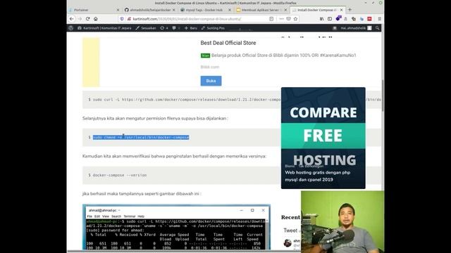 Membuat Aplikasi Server Sekolah Berbasis Docker - Install Docker Compose Part 5 смотреть онлайн