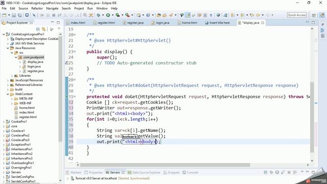 Java Servlet Cookie login logout 6-12 смотреть онлайн