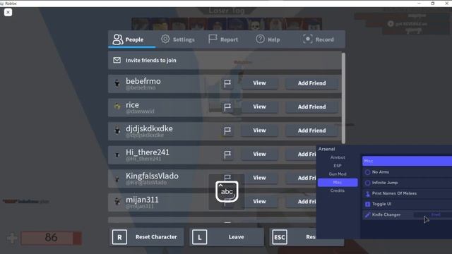 Arsenal Script With Skin changer (Alinity)