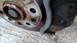 Смена передних тормозных колодок, Audi A3 Sedan