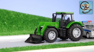 Мультик про Машинки. Синий трактор, Погрузчик и Автовоз. Манкиту