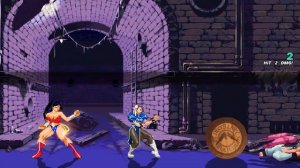 Juri Han and Morrigan vs Chun Li and Wonder Woman | Mugen Fighting Games