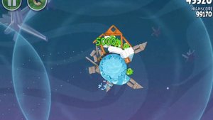Angry Birds Space - Level 2-23 - 3 Stars Walkthrough - Cold Cuts