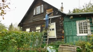 Осенние развлечения. Очистка печной трубы от сажи.