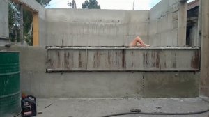 Межкомнатная стена из бетона 10 см толщиной своими руками . Часть 1-я.