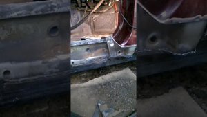Сварка автомобиля своми руками, замена порога.