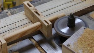 Обработка круглого шипа на фрезерном станке.