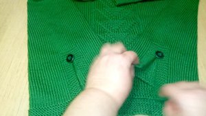 Зеленый джемпер из Кроссбред Бразилии / Часть 5 - готовая работа )