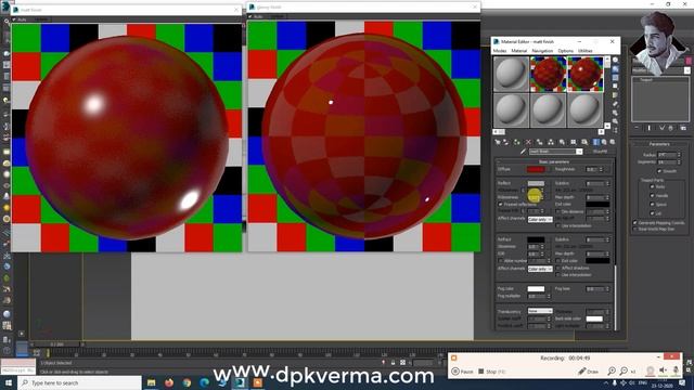 3ds Max Vray Tutorial | Glossy & Matte Material Setting [DeepakVerma] смотреть онлайн