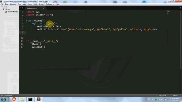 Python dan GUI Tkinter (02) Label dan Button смотреть онлайн