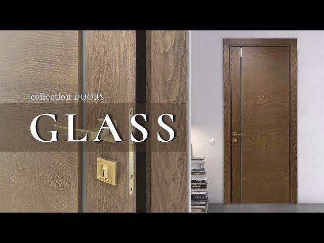 Дверь в натуральном шпоне стекло триплекс из коллекции GLASS Victoria Porte