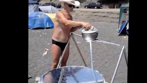 Солнечная печка на море Solar Cooker Солнечная печь солнечная кухня Parabolic mirror Description