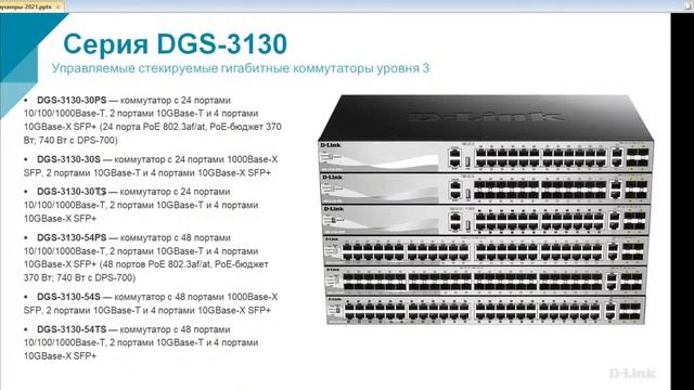 Вебинар: Коммутаторы 3 уровня. Обзор модельного ряда D-Link смотреть онлайн