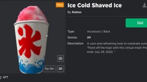 FREE ACCESSORY! HOW TO GET Ice Cold Shaved Ice! (ROBLOX)