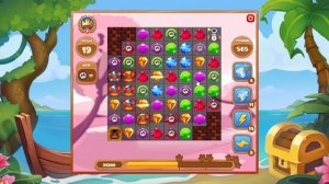 Как пройти уровень 565 игры Сокровища Пиратов