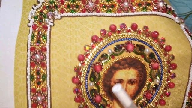 Вышивка бисером. Готовая работа и обзор материалов для вышивки иконы
