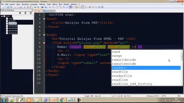 Tutorial Pemrograman Web 11 - Penanganan Form (PHP Form Handling)