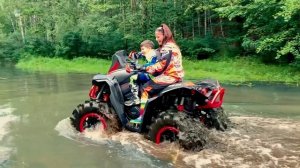 Испытываем Мамин Монстр-Квадрик Can-am XMR 1000 на воде