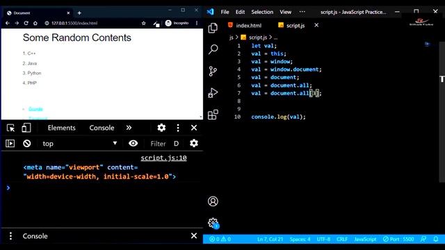 DOM Selector (Single Element) - JavaScript by sihabtube