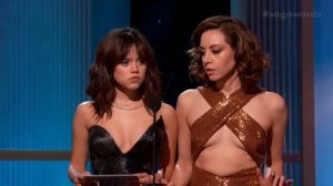 Jenna Ortega and Aubrey Plaza Presenting At The SAG Awards 2023