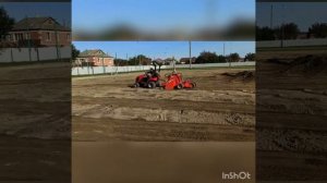 Подготовка основания футбольного поля