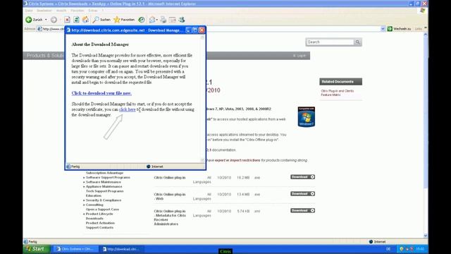 Installation Citrix Online-Plugin-Web