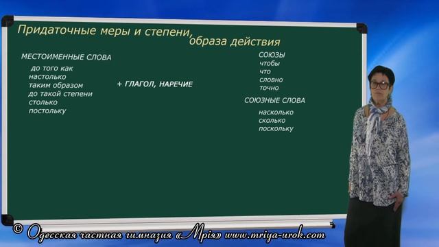 Придаточные меры и степени, образа действия, сравнительные