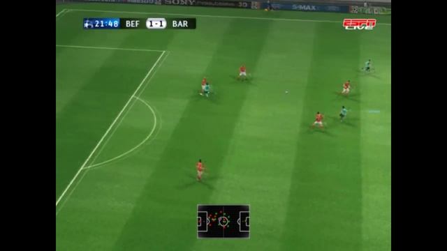 PES 2011 tactics Demonstration, Benfica vs Barcelona HD смотреть онлайн