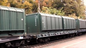 Электровоз ВЛ80К-121 с контейнерным поездом