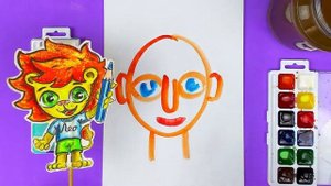 Как нарисовать ПАПУ - портрет папы для малыша красками