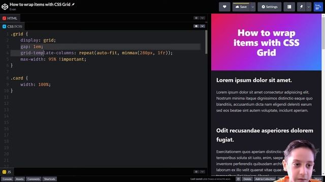 How to wrap elements using CSS Grid