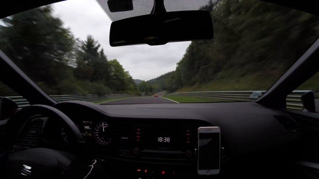 8.02 BTG Leon Cupra 280 with traffic and roadworks Nurburgring Nordschleife 07.09.2017 смотреть онлайн