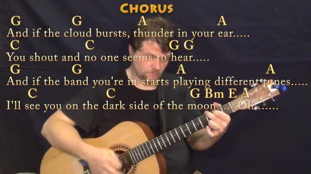 Brain Damage/Eclipse (Pink Floyd) Guitar Lesson Chord Chart with Chords/Lyrics смотреть онлайн