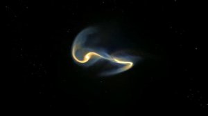 Визуализация столкновения галактик Млечного Пути и Андромеды.