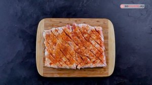 Рулет из тонкого сала - Рецепты от Со Вкусом