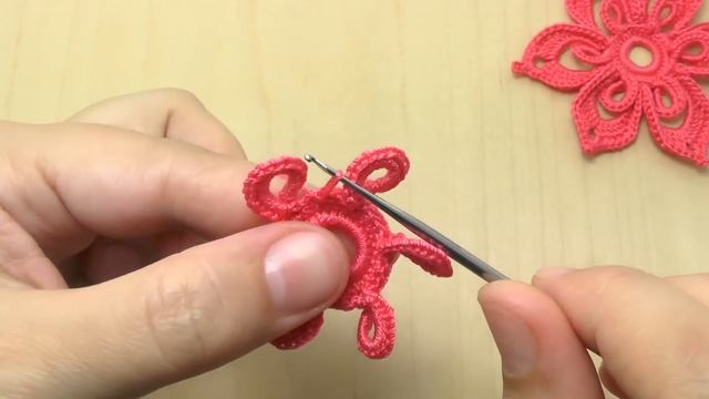 ЦВЕТОК крючком с объемной серединкой Flower For Irish Lace - How To Crochet Flower