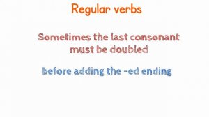 regular verbs in past