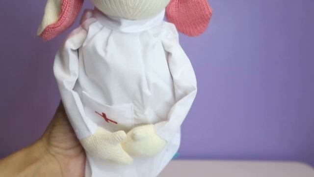 Текстильная игрушка ручной работы Зайка Доброго здоровья, от кукольного цеха Неж.mp4