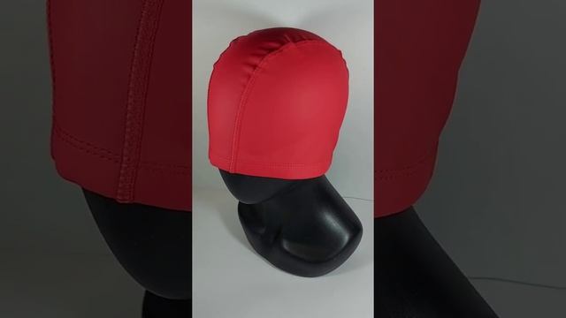 Шапочка для плавания комбинированная (силикон + ткань) (размер универсальный 52-58) Красная смотреть онлайн