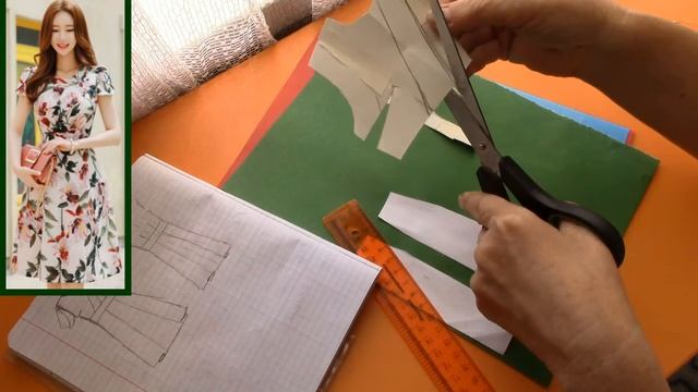 Асимметрично- цветочное платье. Моделируем красивый лиф. смотреть онлайн