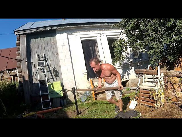 Начинаем строить ТЕРРАСУ. Фундамент из ВИНТОВЫХ СВАЙ, пробуем закрутить руками. смотреть онлайн