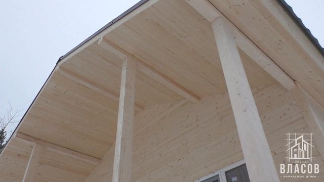 Одноэтажный каркасный дом с террасой | Отзыв клиента о строительной компании "Власов" смотреть онлайн