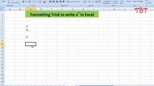 Excel Formatting Trick to write x^3 || Ms Excel Training