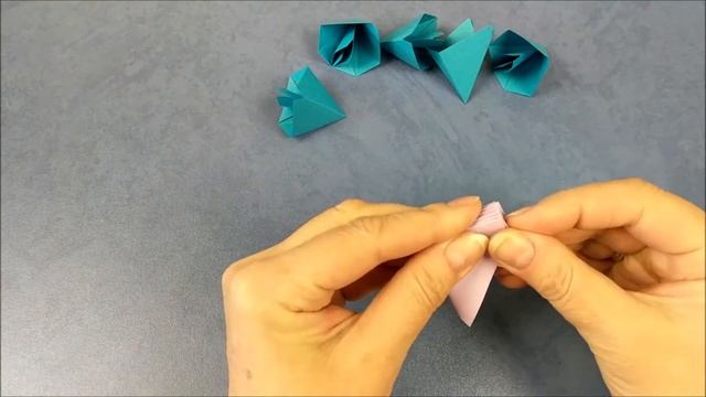Цветочная кусудама оригами из бумаги | Шар из бумаги | Paper flowers kusudama