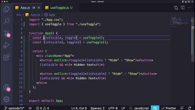 ReactJS Course [12] - Custom Hooks Tutorial смотреть онлайн