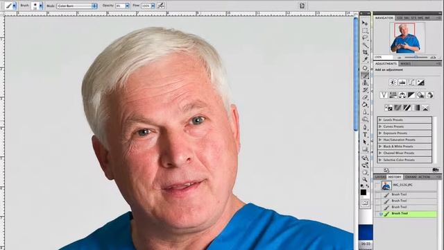 Увеличение контрастности радужки глаза в PhotoShop