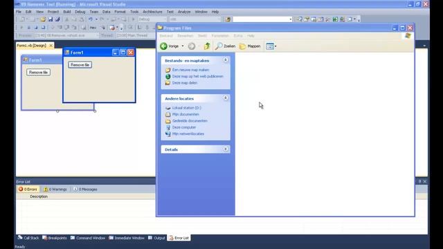 Tutorial 3# How to remove a file by clicking a button